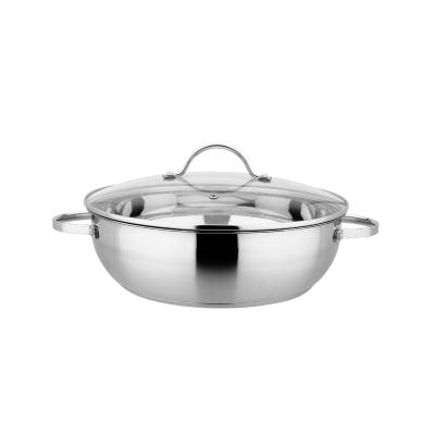 China Stainless Steel 28cm Casserole Set Food Cheap Price Restaurant Hot Pots Insulated Casserole for sale