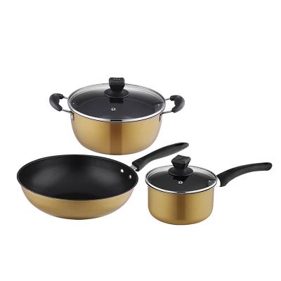 China Contemporary Non-Stick Cooking Stainless Steel Kitchen Frying Pan Set for sale