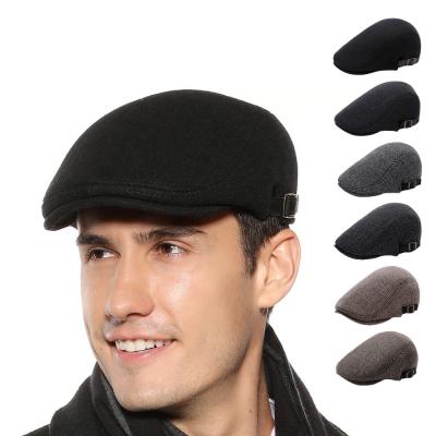 China Popular Fashion Woolen Plaid Beret Hats\Painter Outdoor Fashion Comfortable\Durable Four Seasons New For Men for sale