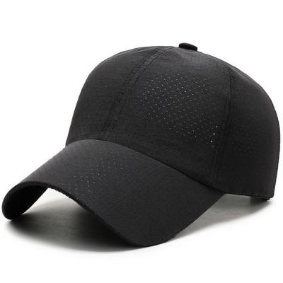 China New Korea Dobby Style Breathable Lightweight Mesh Hole Custom Logo Baseball Cap for sale