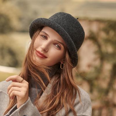 China Fashion Autumn Winter All Match Fashionable Fluffy Round Bucket Hats\new style comfortable\durable\warm beautiful for woman for sale