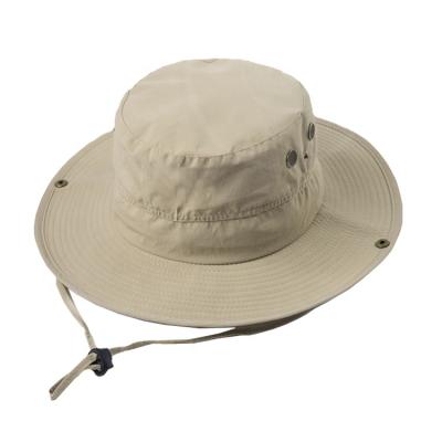 China Picture men and women embroidery bucket hat custom hat wash cotton sun hats refine safari boonie outdoor fishing hunting hat for sale