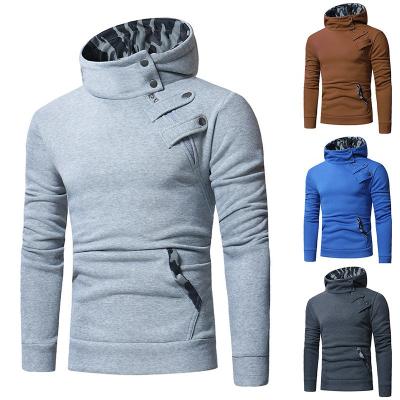 China QUICK DRY custom printed sports and European fashion trend leisure size gym hoodie stitching men mask fashion Hoodies for sale