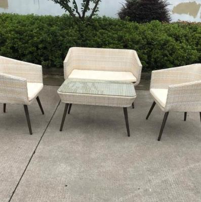 China Modern Outdoor Furniture RATTAN GARDEN FURNITURE SET 4 PIECE CHAIRS SOFA TABLE OUTDOOR PATIO CONSERVATORY for sale