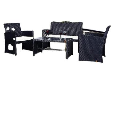 China Modern Wicker Garden Furniture Outdoor Rattan Sofa Set Customized Sizes for sale