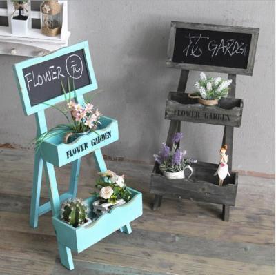 China Small  Adjustable Rustic Wood Restaurant Mini Menu Board Stand Blackboard for sale