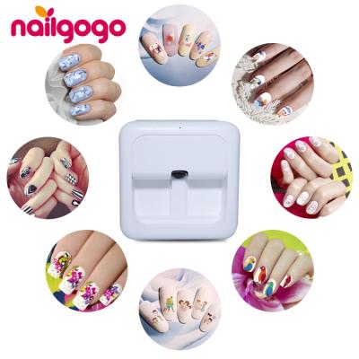 China Beauty Center Nailgogo Nail Products Suppliers Breakthrough 3d Digital Five Finger Nail Innovative Intelligent Printing Machine for sale