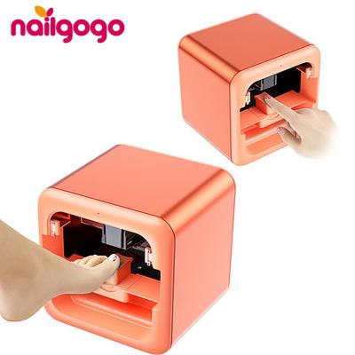 China Beauty Center Nailgogo Digital Electric Impresora De Unas De LOS Tarts Shape Magic Gel Polish 2in1 Automatic Finger and Toe 3D Printer for sale