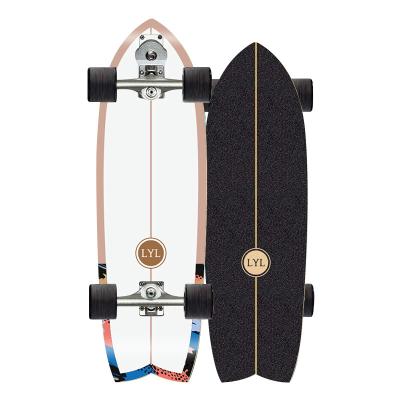 China Adult High Quality Surfskate S7 Truck Custom 7 Ply Canada Maple Surf Skate Board for sale