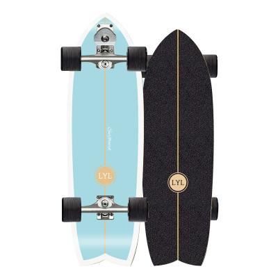 China Adult OEM Acceptable Famous Brand S7 Truck 7 Ply Canadian Maple Surf Skate Board For Land Surfing for sale