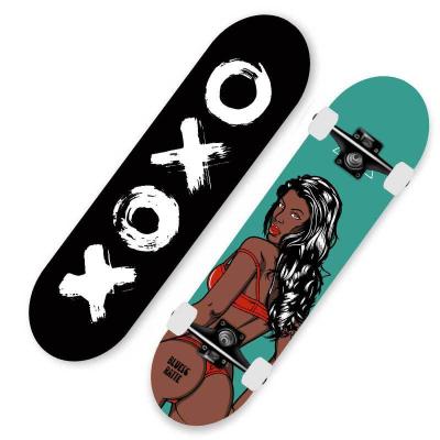 China Custom Skateboard Truck Canadian Outdoor Activities Maple Skate Board Wheels For Skateboard Price Full Trucks Double Kick Deck for sale