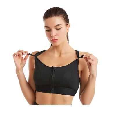 China 2022 New Arrival Breathable Women Support Adjustable Sports Bra Fitness Yoga Bra Gym Bra With Zipper for sale