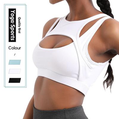 China Fitness Workout Sports Gym Sleep Bra Women Sports Bra Anti-sweat Breathable Adjust-Straps Shockproof Padded Running Top for sale