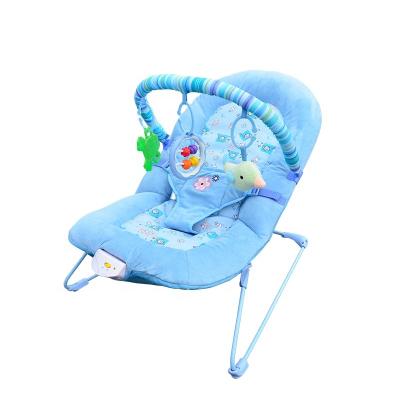 China Blue Toys Vibration Bouncer With Toys For 0-6 Months Baby Toy Bar Bouncer Chair Detachable for sale