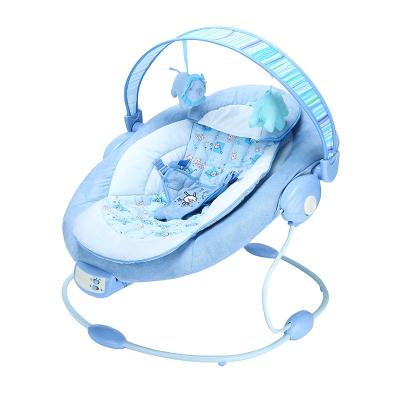 China Toys Light Blue Baby Swing with Music and Vibration 3 Position Adjustment Bouncer for sale