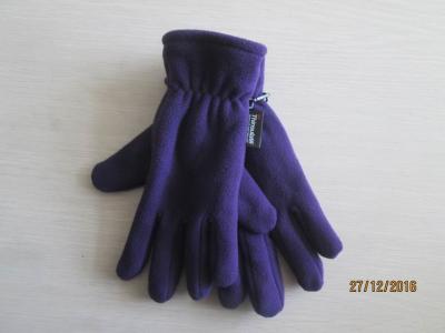 China Fleece gloves with Thinsulate linging, Purple color for MENS and Ladies outside and winter for sale