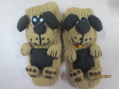 China Fashion Indoor Floor Socks Cozy Stripe Socks--cute dog--knitted Sock with slip dots for sale