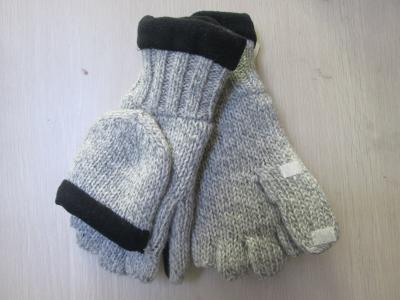 China Ladies Acrylic&Wool Glove-Cut fingers with Flip--Thinsulate glove--Fashion glove--Solid color for sale