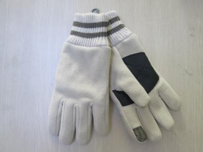 China Winter gloves for Men and Woven Robbin Cuff--Fleece Glove--Polyester glove-Touch screen glove for Smrt touch--Iphone Use for sale