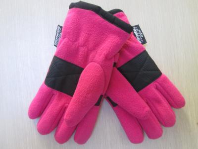 China Full Five Fingers Fleece Gloves--Thinsulate Lining--Girls Winter Gloves for Outside--Unslip Palm--Solid color for sale