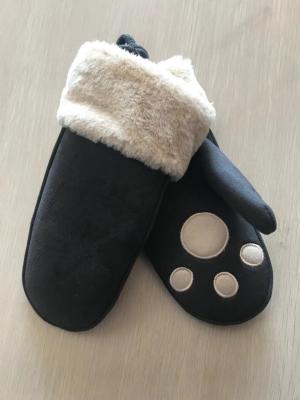 China 2019-winter season new design--Suede mitten for boys for sale