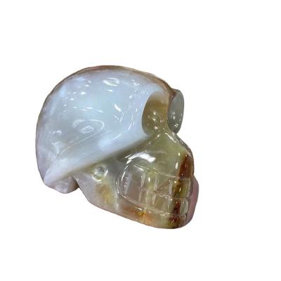 China China Further Grade Handcrafted Carving Afghanistan Crystal Skulls Stone Jade Skulls For Gift Healing for sale