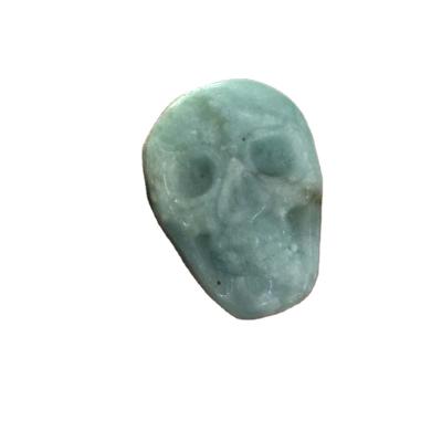 China China wholesale healing crystal stones handcrafted carvings craft light blue skulls for sale for sale