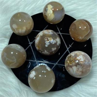 China Wholesale Europe Quartz Healing Natural Rose Crystal Ball Cherry Blossom Agate Raw Gemstone For Holiday Decoration for sale