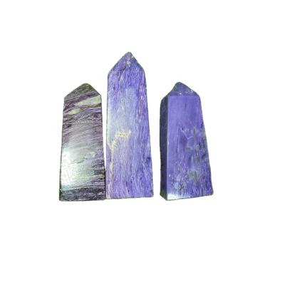 China Wholesale High Quality Purple Crystal Lucky Purple Jade Point Natural Healing From Europe Among Jade Point for sale