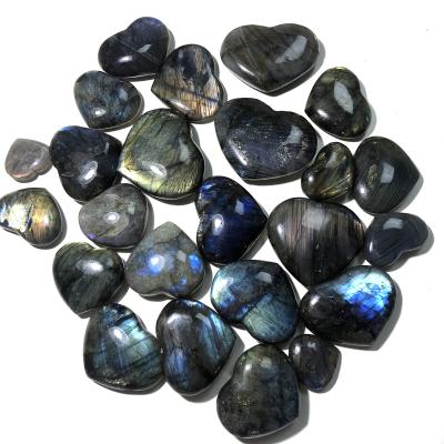 China Wholesale natural crystal stone heart labradorite quartz heart healing quartz crystal from china for sale