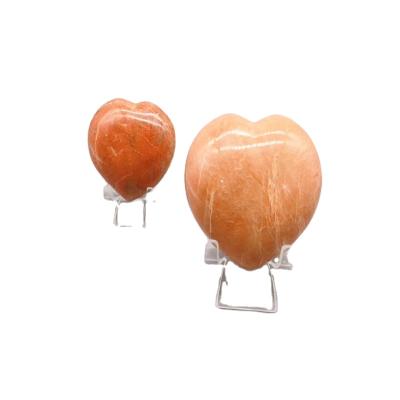 China Wholesale High Quality Crystal Stones Yellow Moonlight Heart Healing Europe Size Large For Home Decoration for sale