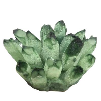 China HOT Sale China Phantom Crystal Ghost Quartz Crystal Cluster Natural Green For Home Decoration for sale