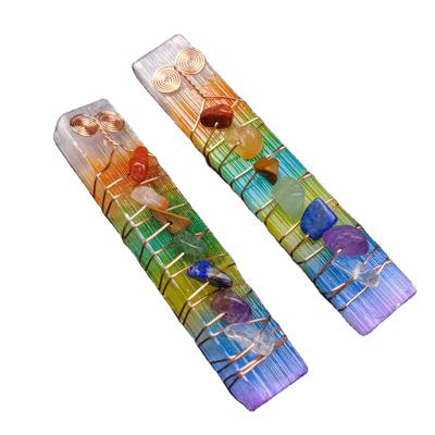 China Nitrite Titanium Rainbow New China Gypsum Chakra Crystal Chakras For Yoga Meditation for sale