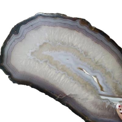 China China Healing High Quality Wholesale Natural Crystal Stones White Agate Slices For Decoration for sale