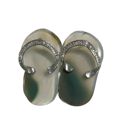 China China wholesale small size craft cute mini agate crystal fingertip slipper for sale for sale