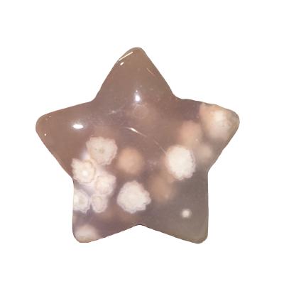 China Natural China Crystal Agate Healing The Cherry Flower Agate Stars For Gift for sale