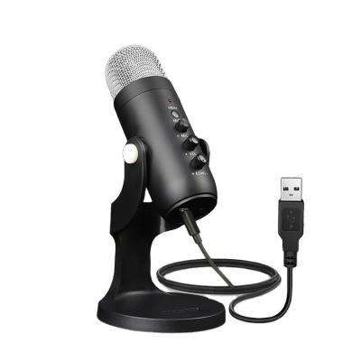 China Professional Handheld Microphone Gaming Microphone Studio Recording USB Computer MIC Condenser Microphone for sale