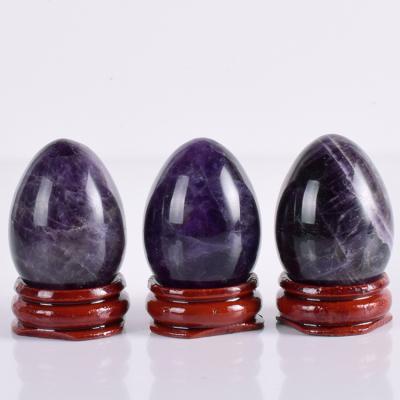 China Wholesale Natural Amethyst Jade Yoni Eggs Set For Women Undrilled Vaginal Tightening Stone Tools from China for sale