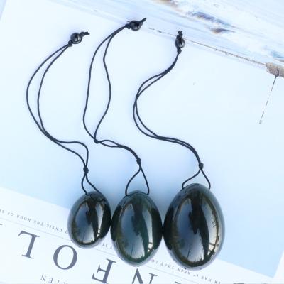 China Jade Eggs Drilled Yoni Eggs Set Genuine Natural High Quality Nephrite Gemstone From China Small Large For Women for sale