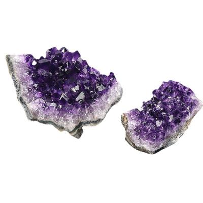 China Europe Hot Selling Natural Amethyst Crystal Cluster Raw Gemstone Healing Stones Reiki Meditation Decoration Amethyst Block for sale