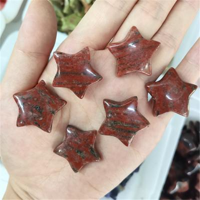 China Europe Latest Design Hand Carving 26MM Mini Crystal Crafts Cheap Star Shaped Crystal Stone for sale