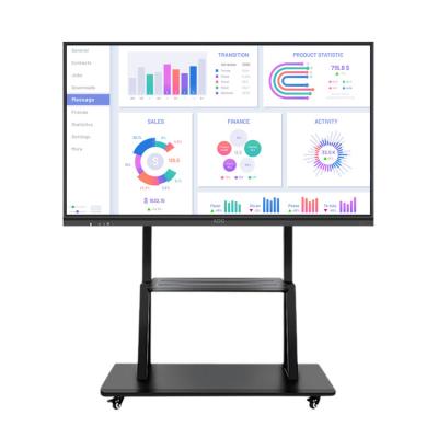 China Cheap Price 55 Inch Smart Digital Touch Screen Teaching Mobile Whiteboard With One Cart 55inches for sale