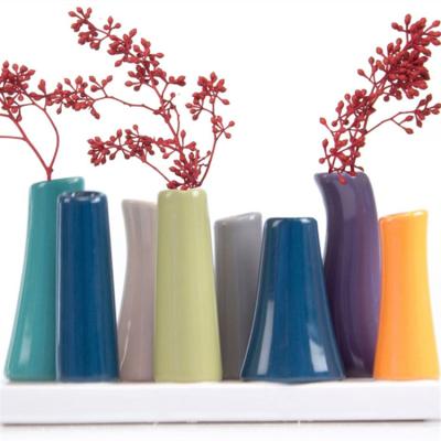 China Nordic Colors Home Decorations Art Decor New Design Style Glossy Ceramic Flower Vases For Home Decor for sale