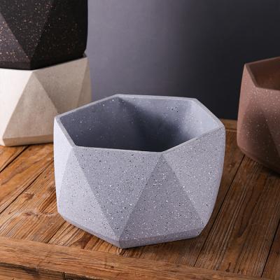 China Minimalist Classic Modern Design Spotted Bonsai Pot Irregular Geometry Flower Plant Pot for sale