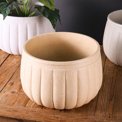 China Contemporary Creative Unique Nordic Plant Pot Large Shape Pumpkin Outdoor Garden Pots for sale