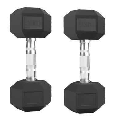 China Durable SK Gym Used Factory Supplied Cheap Rubber Hex Dumbbell for sale