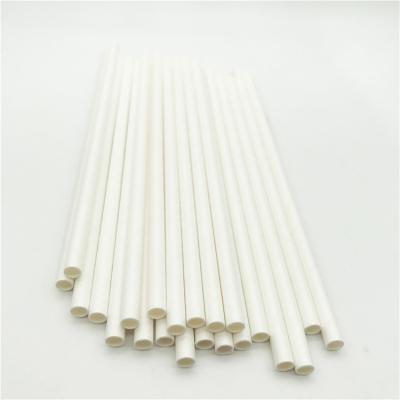 China Hot Selling Disposable Cheap Eco Plain White Paper Drinking Straw for sale