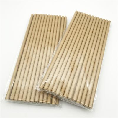 China Good Quality Eco - Friendly Wholesale Disposable Kraft Paper Straws for sale