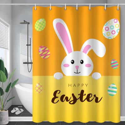 China Wholesale-Custom Printed Shower Curtain OEM Antimicrobial 3D Durable Design Polyester Durable Waterproof Rust Resistant Shower Curtain for sale