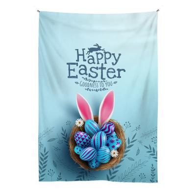 China Easter Traditional Tapestry Garland Egg Bunny Sofa Decoration Wall Hanging Interior Decor For Home Decor for sale